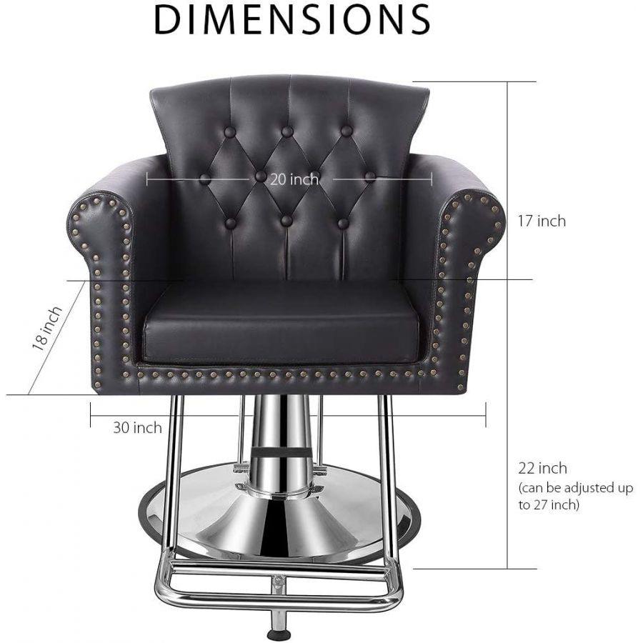 Hydraulic Black Styling Salon Chair